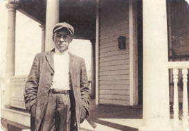 Young George Gallup on Gallup House porch